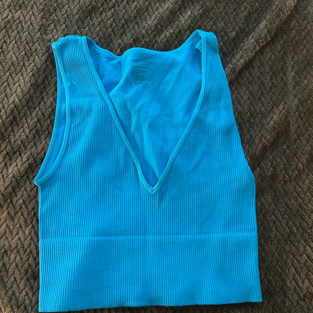 Bright Blue Ribbed Shorts